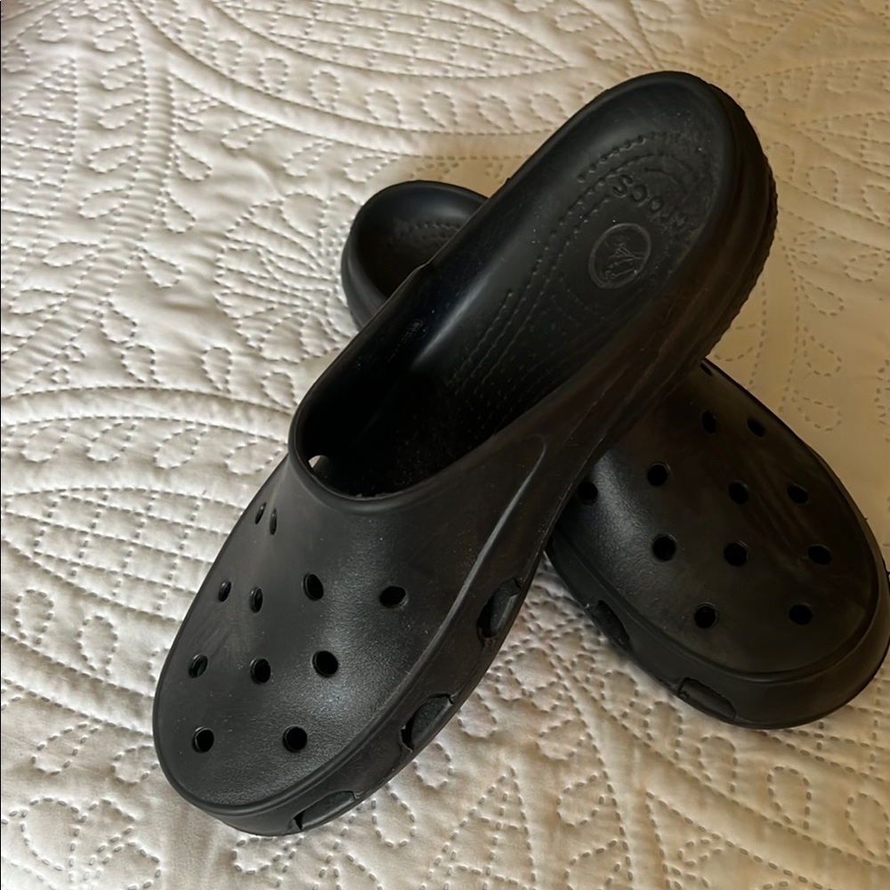 CROCS Black Ventilated Slip-Ons